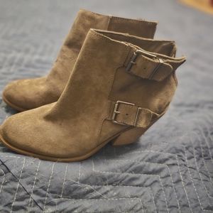 Lucky Brand Grey Suede Heeled Boot